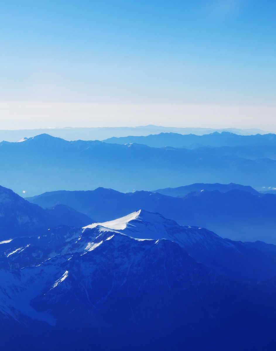 mountain covering with snow